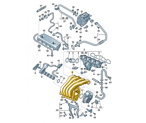 Kolektor ssący o zmien. poj. (nr katalogowy: 06F133213G)