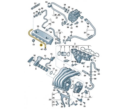 Wąż łączący (nr katalogowy: 06F133518A)