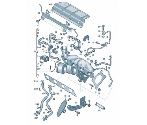 Zawór elektromagnetyczny (nr katalogowy: 06F906283F)