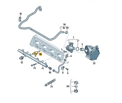 Zawór wtryskujący (nr katalogowy: 06G906036AH)