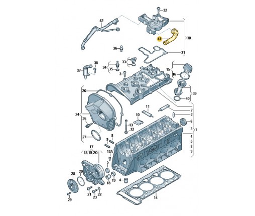 przewod odpowietrzajacy (nr katalogowy: 06H103223D)