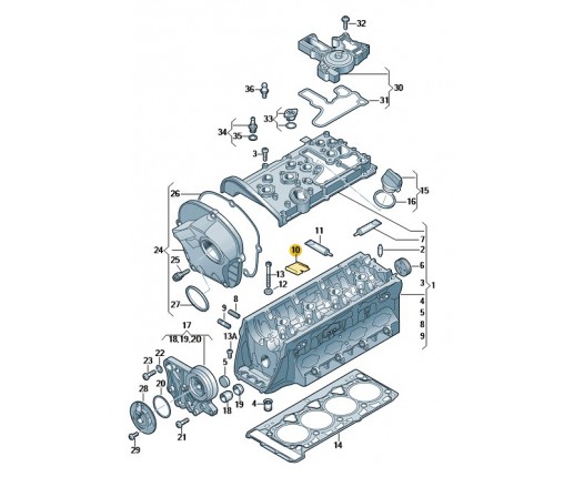 Ścianka działowa (nr katalogowy: 06H103411B)