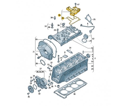 Oddzielacz oleju (nr katalogowy: 06H103495AJ)
