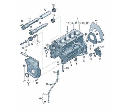 Wałek pośredni (nr katalogowy: 06H103559B)
