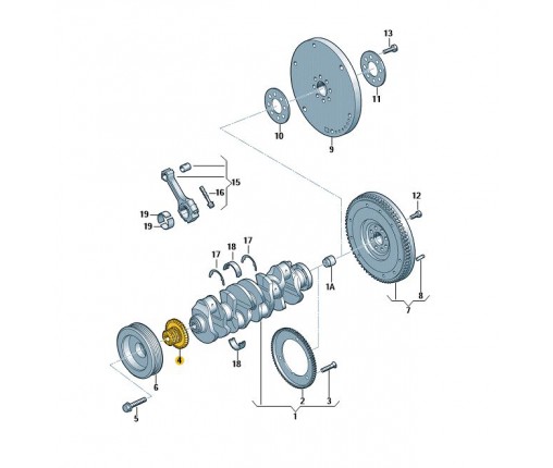 Koło łańcuchowe (nr katalogowy: 06H105209AT)