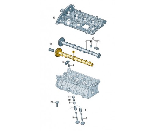 Wałek rozrządu (nr katalogowy: 06H109021K)