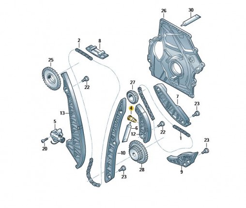 Napinacz łańcucha (nr katalogowy: 06H109467AE)