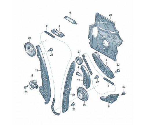 Napinacz łańcucha (nr katalogowy: 06H109467BA)