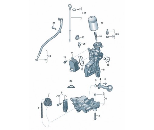 Napinacz łańcucha (nr katalogowy: 06H109507M)