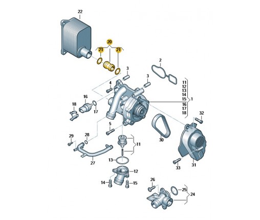 Króciec przył.z pierśc.uszczel (nr katalogowy: 06H121131C)