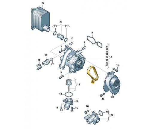 Pasek zębaty (nr katalogowy: 06H121605E)