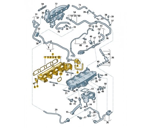 Rozdzielacz paliwa (nr katalogowy: 06H133209G)