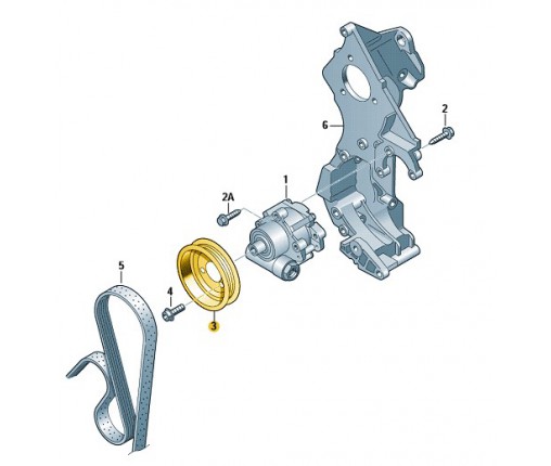 Koło pasowe (nr katalogowy: 06H145255E)