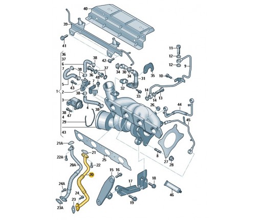 Rurka olejowa (nr katalogowy: 06H145735H)