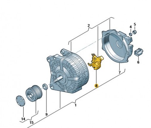 Regulator napiecia (nr katalogowy: 06H903803G)
