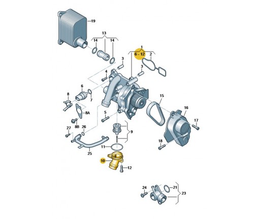 Pokrywa termostatu (nr katalogowy: 06J121121)