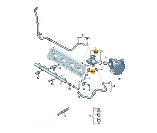 Króciec przyłączeniowy (nr katalogowy: 06J127065C)