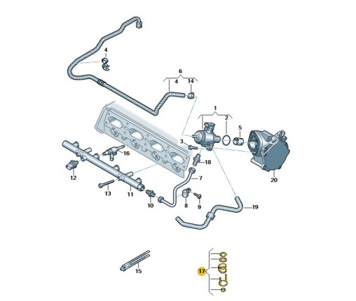 Zestaw naprawczy wkładów zaworków (nr katalogowy: 06J998907D)