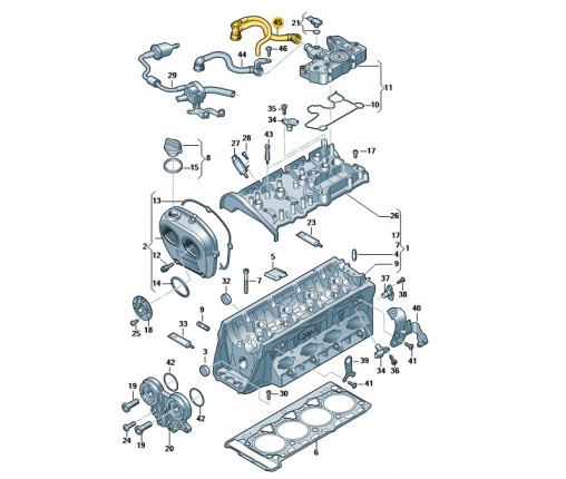 Przewód odpowietrzający (nr katalogowy: 06K103210D)