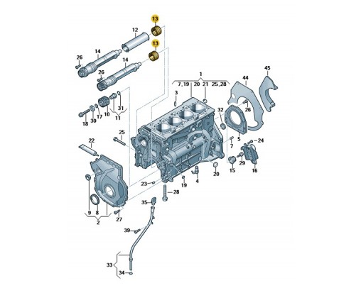 Łożysko igiełkowe, kolory naturalne (nr katalogowy: 06K103300C909)