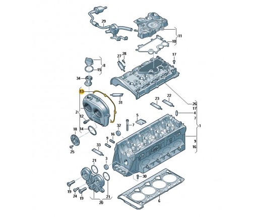 Uszczelka (nr katalogowy: 06K103483)