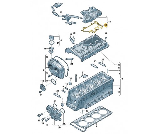 uszczelka (nr katalogowy: 06K103484B)