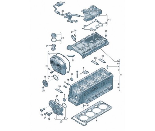 uszczelka (nr katalogowy: 06K103484F)