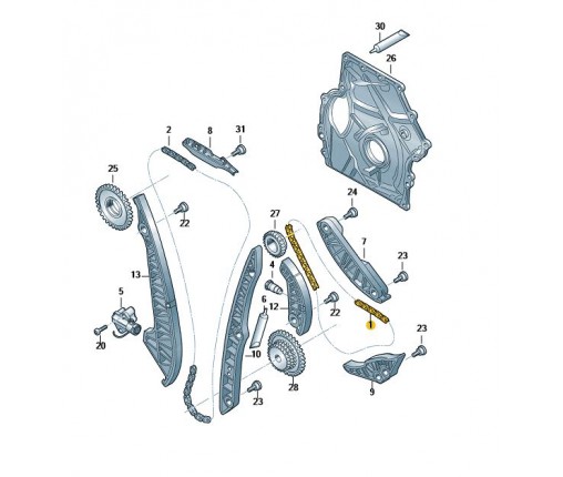Łańcuch rozrządu (nr katalogowy: 06K109158AB)