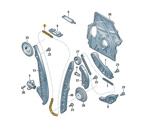 Łańcuch rozrządu (nr katalogowy: 06K109158BR)