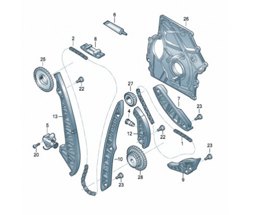 Łańcuch rozrządu (nr katalogowy: 06K109158BS)