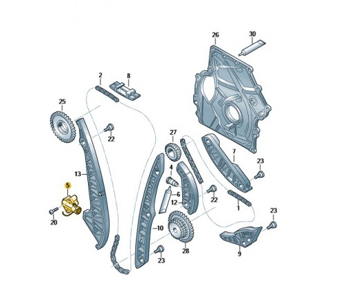 Napinacz łańcucha (nr katalogowy: 06K109467K)