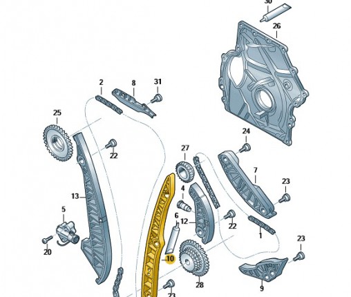 Szyna slizgowa (nr katalogowy: 06K109469A)