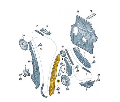 Szyna slizgowa (nr katalogowy: 06K109469M)