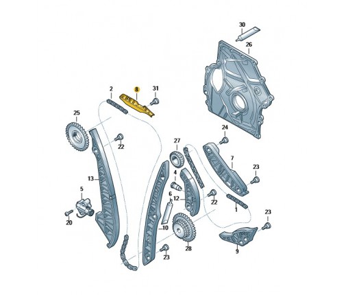 Szyna slizgowa (nr katalogowy: 06K109469P)