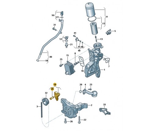 Napinacz łańcucha (nr katalogowy: 06K109507G)