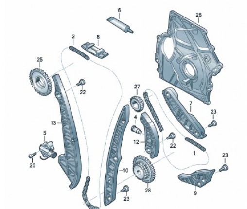 Szyna slizgowa (nr katalogowy: 06K109509G)