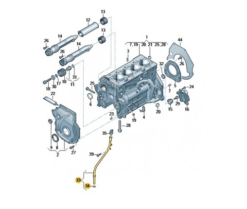 Rurka miarki oleju (nr katalogowy: 06K115610M)