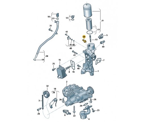 Czujnik ciśnienia oleju (nr katalogowy: 06K919081D)