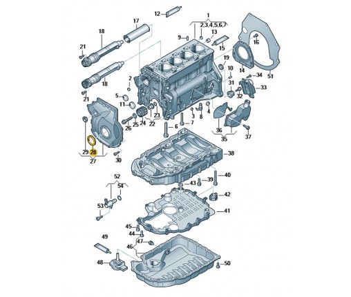 Uszczelniacz wału (nr katalogowy: 06L103085B)