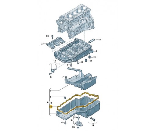 uszczelka miski olejowej (nr katalogowy: 06L103649R)