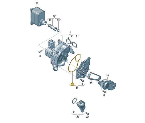Uszczelka stała (nr katalogowy: 06L121043B)