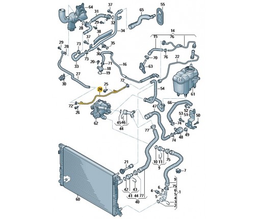 Rura wodna (nr katalogowy: 06L121075AP)