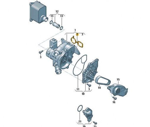 Uszczelka stała (nr katalogowy: 06L121139A)