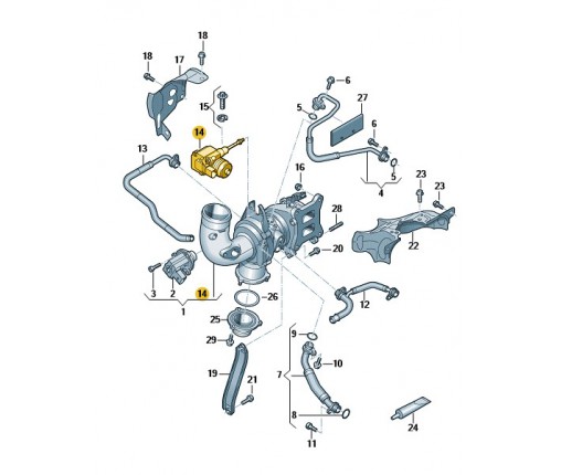 silnik nastawczy (nr katalogowy: 06L145614B)