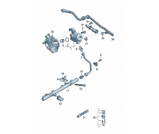 Zawór wtryskujący (nr katalogowy: 06L906036AH)