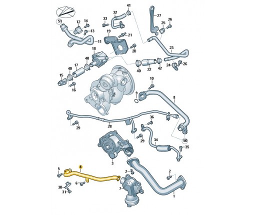 Rura wodna (nr katalogowy: 06M121083J)