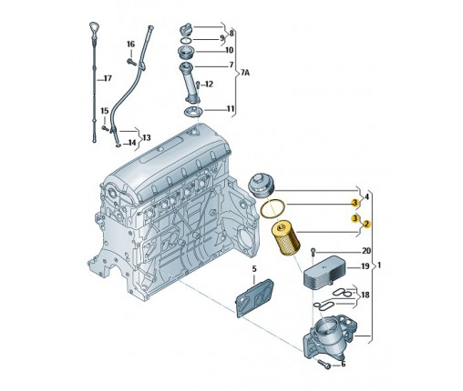 Wklad filtra z uszczelka (nr katalogowy: 070115562)