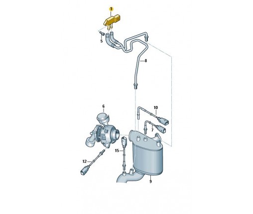 Czujnik różnicy ciśnienia (nr katalogowy: 076906051A)