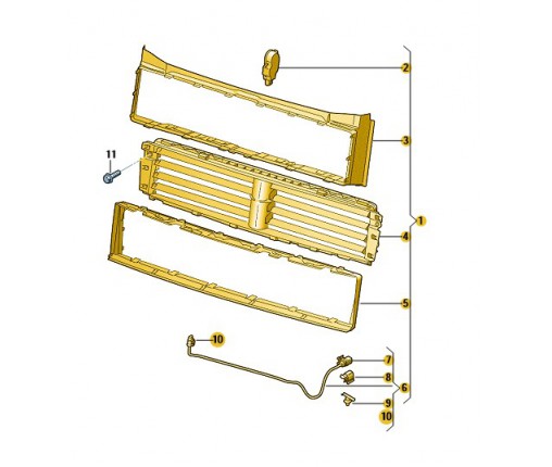 Kratka wlotu powietrza (nr katalogowy: 17A122321B)