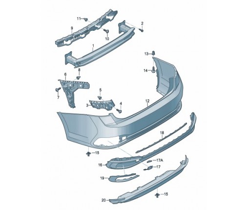 Listwa mocująca (nr katalogowy: 17A807863B)